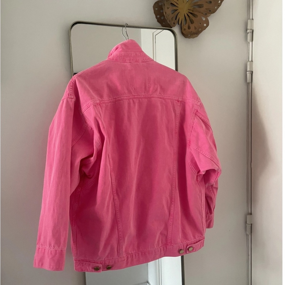 Essentiel Antwerp Pink Denim Button Up Jacket Size 42 RETAIL $680+ - Picture 6 of 6
